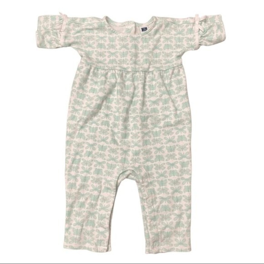Janie and Jack Baby Girls butterfly romper Size 3-6 month